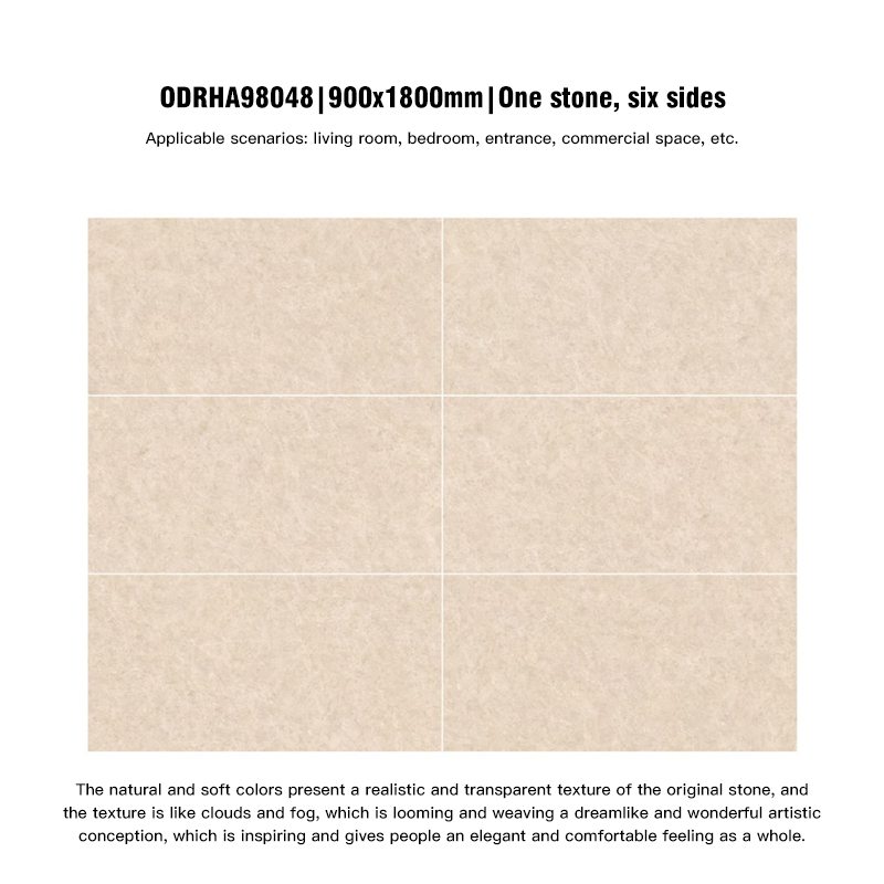 How is the texture fidelity of marble tiles achieved through production technology?