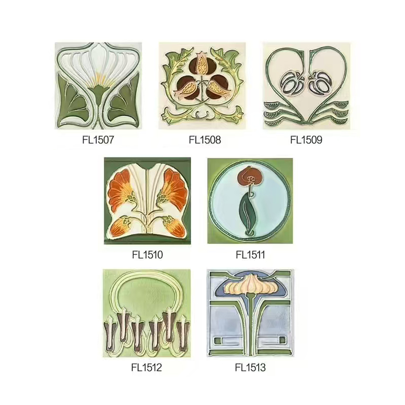 How does the size of the grout lines in marble tiles affect the overall decorative effect?